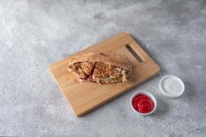 Hummus And Halloumi In Pitta